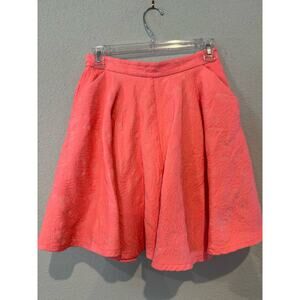 Women's Floral A-Line Mini Skirt Peachy Pink Medium